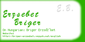 erzsebet briger business card